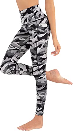 LifeSky Yoga Pants with Pockets, High Waisted Tummy Control Leggings 4 Way Stretch Workout Pants