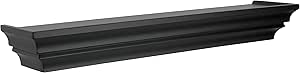 kieragrace Madison Contoured Wall Ledge & Shelf-24, 24-Inch, Black