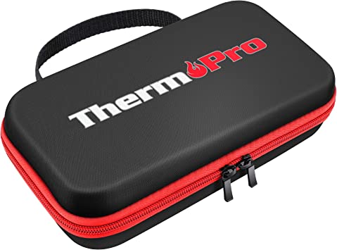 Official ThermoPro Carrying Case for TP-16, TP-16S, TP-17,TP-17H Digital Cooking Food Meat Thermometer, TP98 Storage Bag Shockproof Waterproof Black Travel Protective Case/Box/Organizer