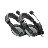 Etekcity 2 Pack RoverBeats Bravo Professional Over Ear Stereo Headset with Microphone