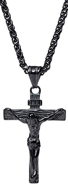 Crucifix Pendant Necklace Chain - Vintage Christian Catholic [Roman Empire Gothic Style]
