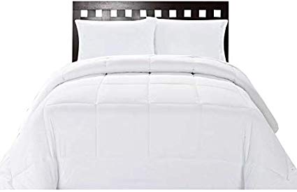 Luxurious Hotel Collection Year Round Down Alternative Comforter Duvet, California King Size, White - Ships Within 24 HRS