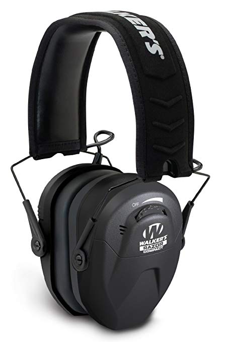 Walker’s Razor Slim Compact for Youth and Women Electronic Hearing Protection Muff with Sound Amplification and Suppression. Protect It Or Lose It!