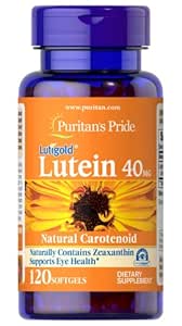 Puritan's Pride Lutein Softgel with Zeaxanthin (40 mg) -120 Softgels