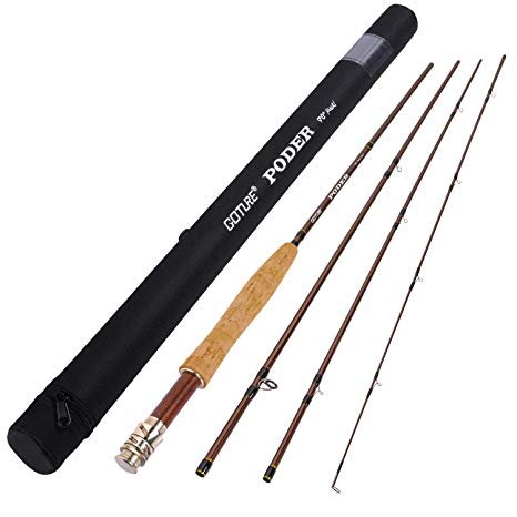 Goture Fly Fishing Rod - 9ft 4 Piece Fishing Rod for Sea, Freshwater Saltwater, Travel Fly Fishing Rod for Walleye, Bass, Salmon, Trout - 4wt/5wt/7wt/8wt Fly Rod