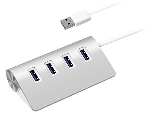 [Upgraded Version] Cateck USB 3.0 Premium 4 Port Aluminum USB Hub with 1.5-Foot(48CM) Shielded Cable for iMac, MacBook Air, MacBook Pro, MacBook, Mac Mini, PCs and Laptops