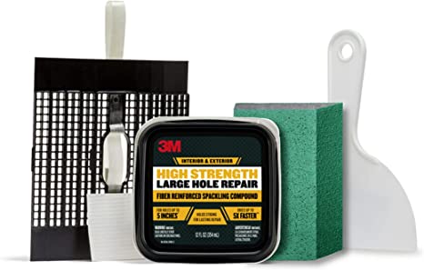 3M High Strength Large Hole Repair Kit, Easy Wall Repair Kit, Ships in Own Container