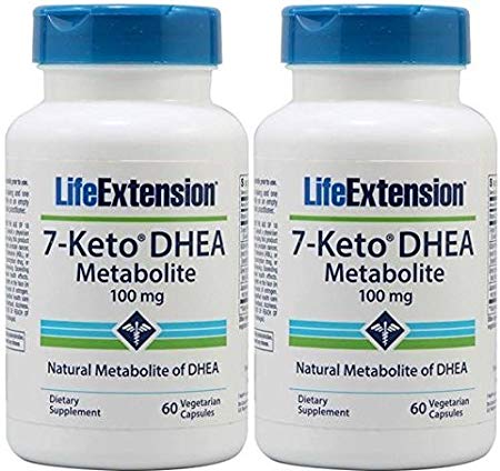 Life Extension 7-Keto DHEA 100 Mg, 60 vegetarian capsules (120)