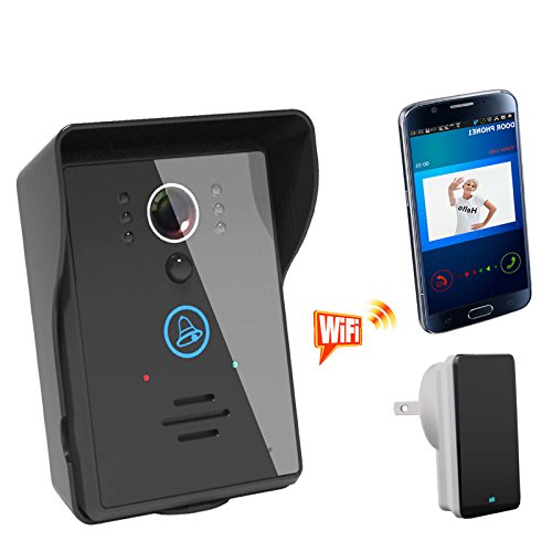 [Wifi Video Doorbell] Anysun® Rainproof Touch Key Wireless Wifi Video Visual Door Phone Doorbell Intercom System Home Security for Iphone Samsung Mobile Phone Tablet Pc & Unlocking Function