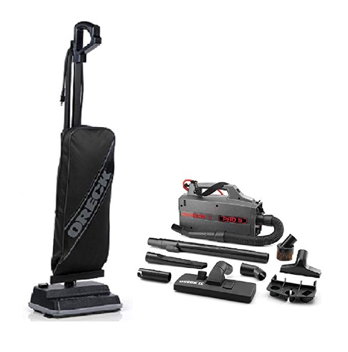 Oreck XL Classic Upright Vacuum Cleaner Lightest Weight 8 LBS Black-Power Bundle with Oreck Commercial BB900DGR XL Pro 5