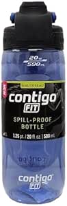 Contigo Fit Autoseal Tritan Spill-Proof Bottle, Amp Blue, 20 Oz/1.25 Pt/590 mL