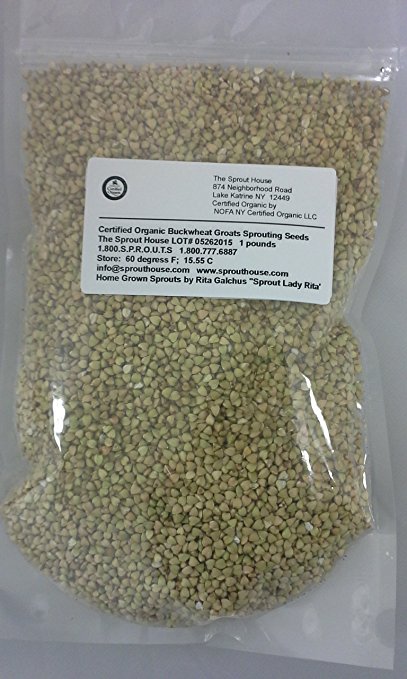 The Sprout House Certified Organic Non-gmo Sprouting Seeds - Buckwheat Groats 1 Pound