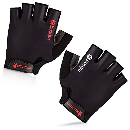 BOODUN Cycling Gloves with Shock-absorbing Foam Pad Breathable Half Finger Bicycle Riding Gloves Bike Gloves B-001