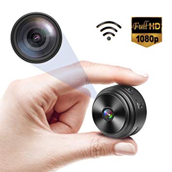 Spy Cameras Hidden WiFi, Mini WiFi Camera, Nanny Cam and Hidden Cameras for the Home & Car & Office Security, Spy Cam with 150° Wide Angle & HD 1080P & Night Vision & Motion Detection