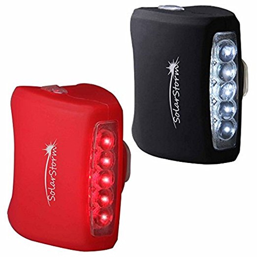 Dimples Excel Bike Light Set 7 LED Silicone, White Headlight and Red Taillight