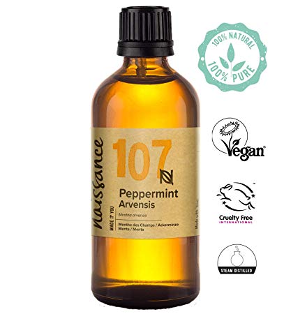 Naissance Peppermint (Arvensis) Essential Oil 100ml - Pure, Natural, Cruelty Free, Vegan and Undiluted