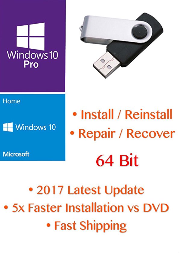 Windows 10 64-bit Home   Professional Edition Recovery Reinstall Repair Recovery Fix USB WINDOWS 10 Home & Pro Repair, Recovery, Restore, Re-install & Reboot Fix USB Free Messaging Tech Support
