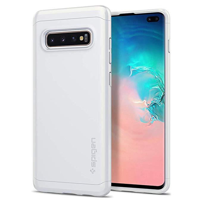 Spigen Thin Fit Classic Designed for Samsung Galaxy S10 Plus Case (2019) - White