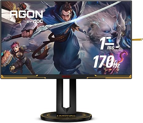 AOC Agon PRO AG275QXL 27" League of Legends Official Tournament Gaming Monitor, QHD 2K 170Hz 1ms, G-SYNC Compatible, Height-Adjustable, PS5 Xbox Switch