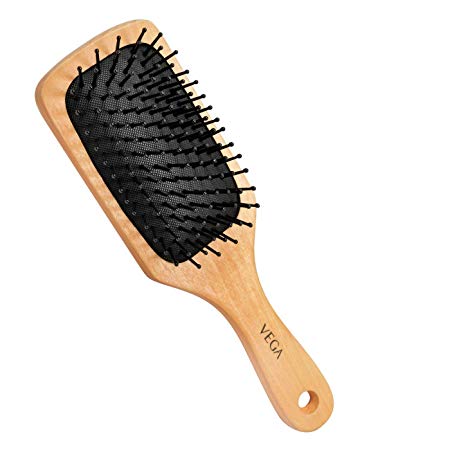 Vega Wooden Bristle Paddle Brush , Small