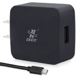 Qualcomm Certified iXCC 18 Watt Turbo Wall Charger with Qualcomm Quick Charge 20 Technology for Samsung Galaxy S6  Edge Note 4  Edge Nexus 6 HTC M9 Xperia Z3  Z2 Moto X and More Includes High Quality 3ft Micro USB Cable Black