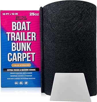 Boat Trailer Bunk Carpet for Boat Trailers Black Marine Carpet Boat Bunk Carpet for Trailer Bunk Board Runners Boat Carpet & Boat Lift Bunk Carpeting Replacement Bunker Material Covers