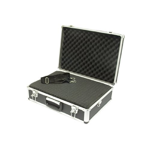 SRA Cases EN-AC-FC-A501 Large Black Aluminum Hard Case, 18.1 X 13 X 6-Inch with Foam Insert