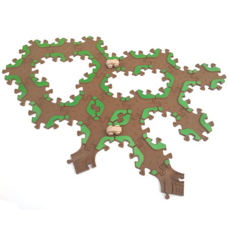 Tobo Track 22 - Mega Pack. The smartest fun track for your kids - BRAIN TOY AWARD WINNER connects directly to Thomas, Brio, LEGO and other Best Sellers - Toddler Safe Eco Friendly Wood - Made in USA.