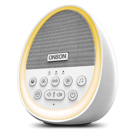 ONSON White Noise Machine - Sound Machine for Sleeping & Relaxation, with Baby Soothing Night Light, 29 High Fidelity Nature Sounds, Sleep Sound Therapy for Home, Office, Travel, Baby, Kids and Adults