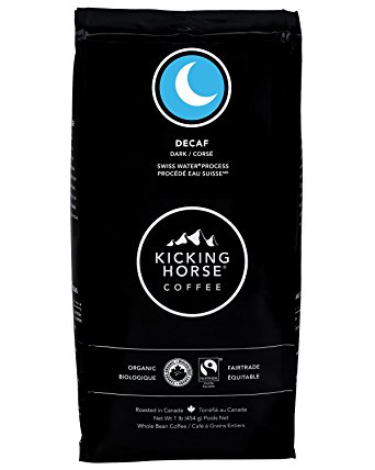 Kicking Horse Coffee, Decaf, Swiss Water Process, Dark Roast, Whole Bean, 1 lb