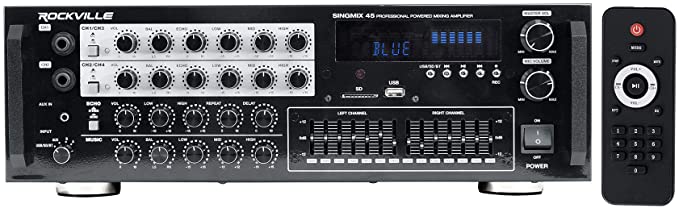 ROCKVILLE SingMix 45 1000w Powered Microphone Mixer Amplifier Bluetooth/USB/Echo
