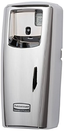 Rubbermaid Commercial 1793542 Standard Odor-Control Aerosol Dispenser, Dispenser with LCD Display, Chrome