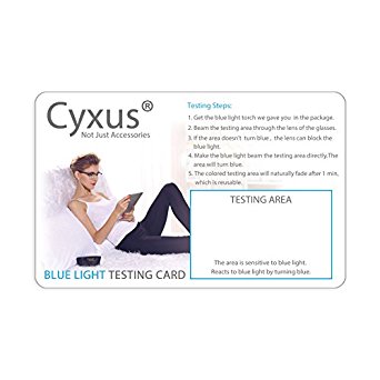 Cyxus Blue Light Testing Card, Blue Ray Tester Only One Test Card