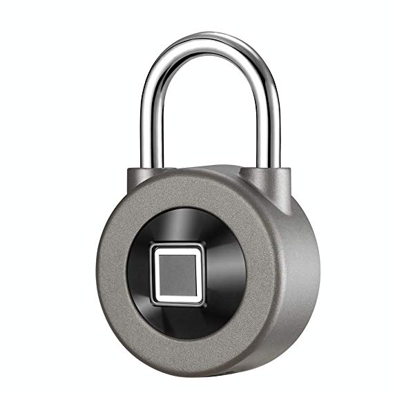 Waterloo Fingerprint Lock Padlock,Waterproof iOS/Android APP Smart Remote Control Luggage Lock for Door (black1)
