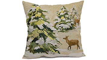 Brentwood Originals 8478 Trees and Deer Tapestry Toss Pillow