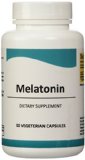 Melatonin Vegan Capsules High Quality - Antioxidant Drug-free Sleeping Aid Corrects Irregular Sleeping Pattern Mood Support Reduce Chronic Headaches Relax Muscle 30 vcaps