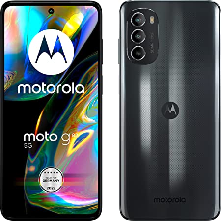 Motorola Moto g82 5G Smartphone (6.6" FHD  Display, 50MP Camera, 6/128GB, 5000mAh, Android 12), Meteorite Grey, with Protective Cover   Car Adapter [Exclusive to Amazon) ]