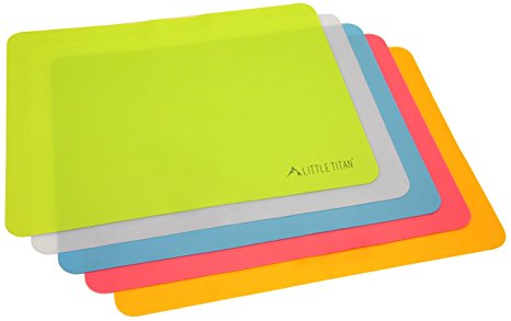 Kids Silicone Placemat by Little Titan (5 Pack)