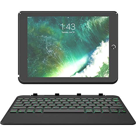 Inateck iPad Keyboard Case for iPad 9.7 2018/2017, iPad Air 9.7 inch, KB02003, with Backlight and Detachable Keyboard