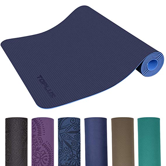 TOPLUS Yoga Mat, Classic Pro Fitness Mat TPE Eco Friendly Non Slip Exercise Mat with Carrying Strap-Workout Mat for Yoga, Pilates and Gymnastics 183 x 61 x 0.6CM