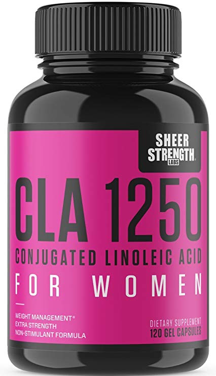 High Potency CLA 1250 for Women (120 Softgels) ~ Proven Natural Weight Loss Supplement | Non-GMO Conjugated Linoleic Acid from Safflower Oil | Sheer Strength Labs