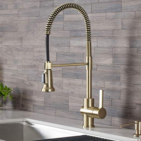 Kraus KPF-1690BG Britt Kitchen Faucet, Brushed Gold