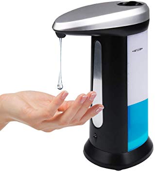 Smyidel Automatic Soap Dispenser,Touchless Anti-Leakage Liquid Dispenser Hands Free Infrared Motion Sensor 400ML for Bathroom & Kitchen