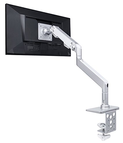 Bestand Adjustable Single LCD Aluminum Arm Stand Monitor Mount - White