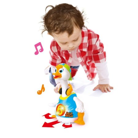 Wishtime Toddler Goose Animal Play Toys-can Dancer/walking Action/hold Neck and Struggling/special Music of 3 Hip-hop Styles (Colour May Vary)