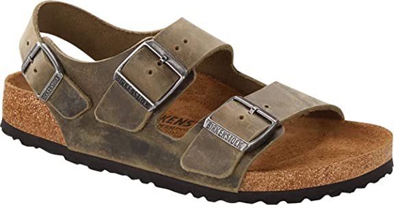 Birkenstock Unisex Milano Faded Khaki Oiled Leather