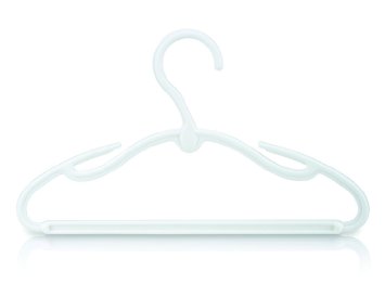 Nuby 6 Piece Children's Hangers, White