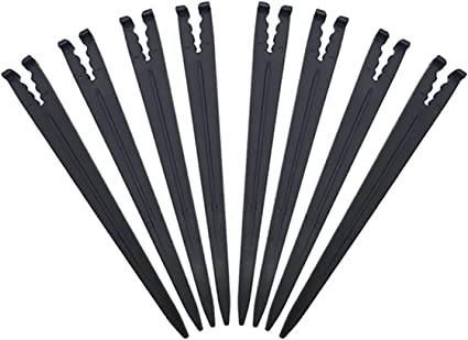 50Pack Irrigation Drip Support Stakes Plastic Drip Hose Stakes Universal Drip Tubing Hold Stakes for Gardening Patio Lawn