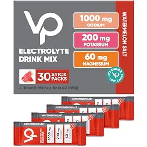 Venture Pal High Sodium Sugar Free Electrolytes Powder Packet - Hydration Packets with Sodium, Potassium & Magneisum | Zero Calories | Vegan | Keto & Paleo Friendly Electrolyte Drink Mix | 30 Stick