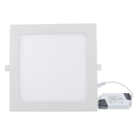 Lemonbest 18 Watt LED Panel Light Square Recessed Lighting Fixture Kit Warm White
